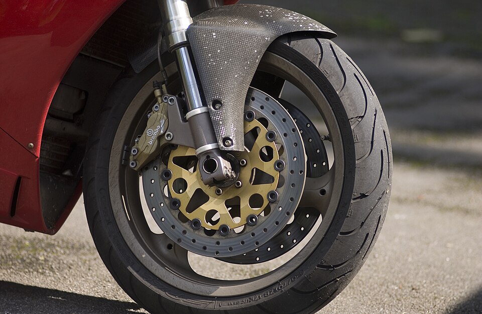 916 SPS front wheel, fork and brake discs
